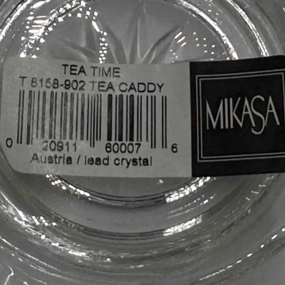 Mikasa Tea Time Tea Bag Caddy Teabag Holder Austrian Lead Crystal